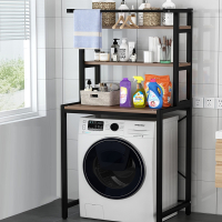 洗衣机置物架翻盖上开浴室厕所卫生间滚筒落地马桶上方阳台收纳架