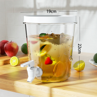 水桶家用果汁夏季果茶壶凉水壶大容量冰箱带水龙头_加厚冷水壶5#带防漏龙头