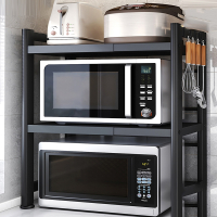 古达厨房置物架电饭锅支架台面双层家用收纳微波炉烤箱放锅架子