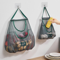 古达厨房储物袋葱姜蒜收纳筐壁挂蔬菜篮子置物架用品大蒜收纳挂袋