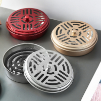 阿斯卡利(ASCARI)不锈钢蚊香盒托盘架子家用带盖接灰盘创意香炉户外蚊香盘