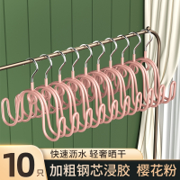 阿斯卡利(ASCARI)晾鞋架阳台凉鞋架室内外晾晒叠挂衣架家用户外晒鞋挂钩_樱花粉10只