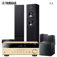 雅马哈(YAMAHA)NS-F71+NS-SW050 家用客厅木质落地家庭影院音响 5.1音箱套装 胡桃木色(不含功放)