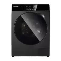 夏普10.5公斤XQG105-8211J-B大容量BLDC变频一级能耗全自动洁桶滚筒洗衣机 深邃灰