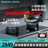西门子 ER8PF233MP 5.2kW大火力燃气灶/天然气/精准控温台式双灶大火力燃气灶蒸饭柜