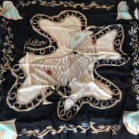 12星座 山羊绒大方巾戒指绒精薄细腻柔软围巾空调房大披肩 140*140cm