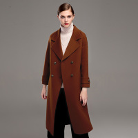 高端秋冬新款100%羊毛澳毛双面呢大衣秋冬中长款毛呢外套