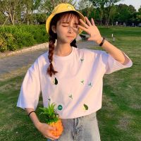 [莎洛仙]夏季新款原宿bf风短袖T恤女装韩版小清新宽松百搭上衣女