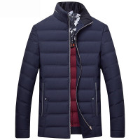 恒源祥羽绒服男轻薄短款外套秋冬立领中老年保暖羽绒服