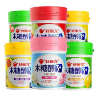 好丽友 木糖醇无糖口香糖101g*3瓶 [绿]超檬+苹果+蜜桃