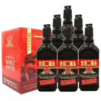 永丰牌二锅头清香型白酒(出口小方瓶)永丰二锅头黑马42度纯粮酒(礼盒装)500ml*6瓶