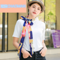 丝巾女春秋韩国细窄长条雪纺秋冬小领巾围巾腰带带飘带包包装饰