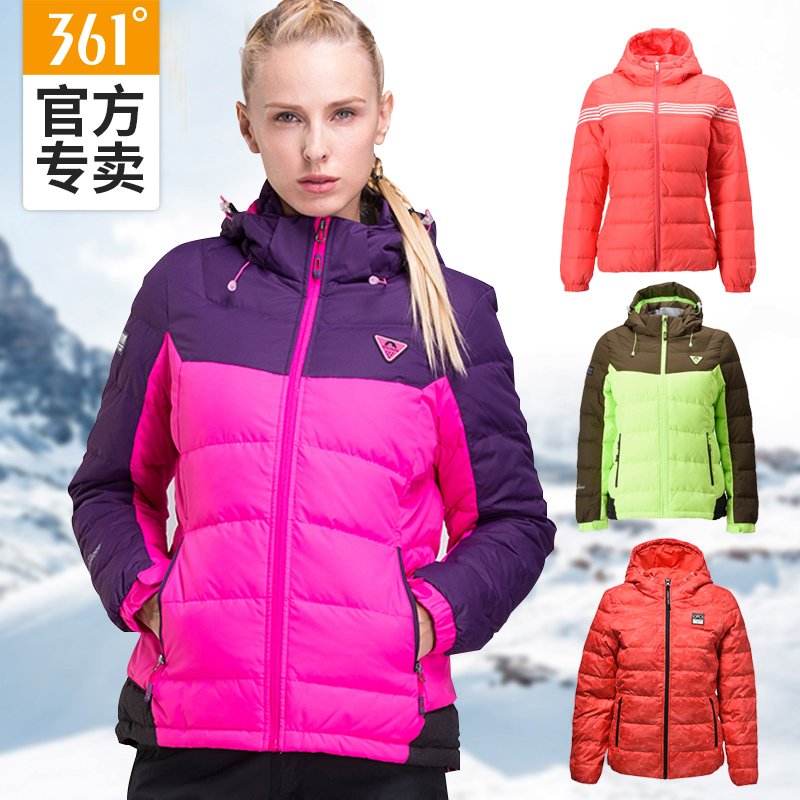 361度羽绒服女加厚短款运动服361官方新款舒适休闲外套保暖棉服