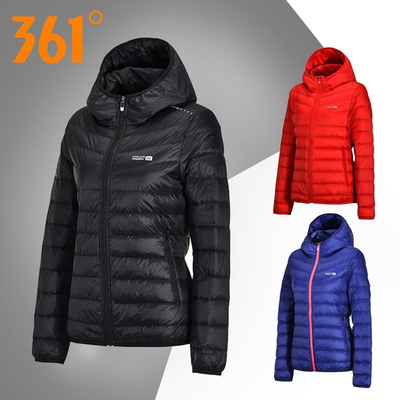 361羽绒服女361度女装短款冬季上衣保暖防风外套轻薄连帽运动服女