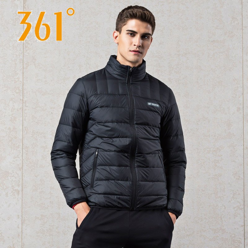 361度羽绒服男冬季修身运动服保暖防风短款轻薄款361男装外套学生