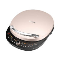 苏泊尔(SUPOR) JT34AQ967 34cm大煎烤机 火力可调 机械型加深烤盘 蓬蓬脆蒸汽升降系列 玫瑰金