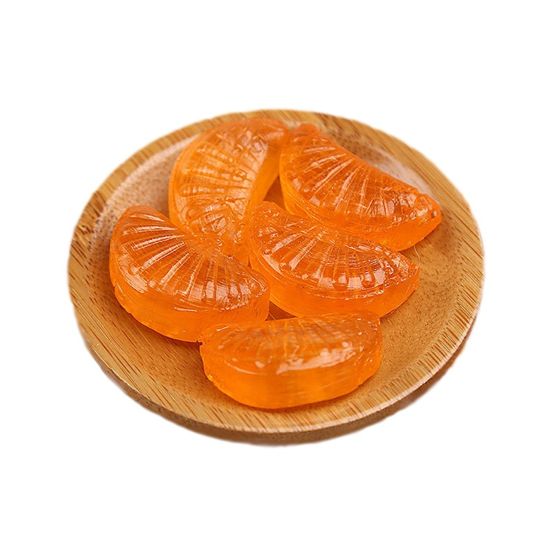 圣福记桔子味水果硬糖500g橘子瓣桔子糖果零食老味道怀旧零食糖散装