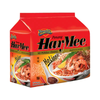 马来西亚进口 阮婆婆Ibumie汤面 槟城虾味5连包 早餐速食泡面方便面