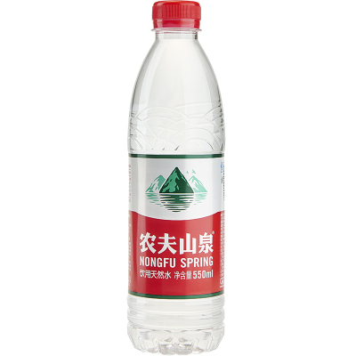 农夫山泉饮用天然水550ml普通装1*24瓶整箱