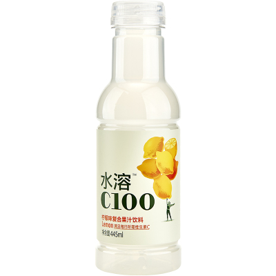 农夫山泉水溶C100柠檬味复合果汁饮料445ml*15瓶整箱