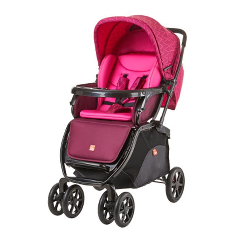 好孩子c550高景观婴儿推车加宽避震全棚可坐可躺轻便折叠童车c400红色
