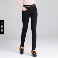 女裤女式羽绒裤女外穿高腰加厚保暖弹力小脚裤黑色