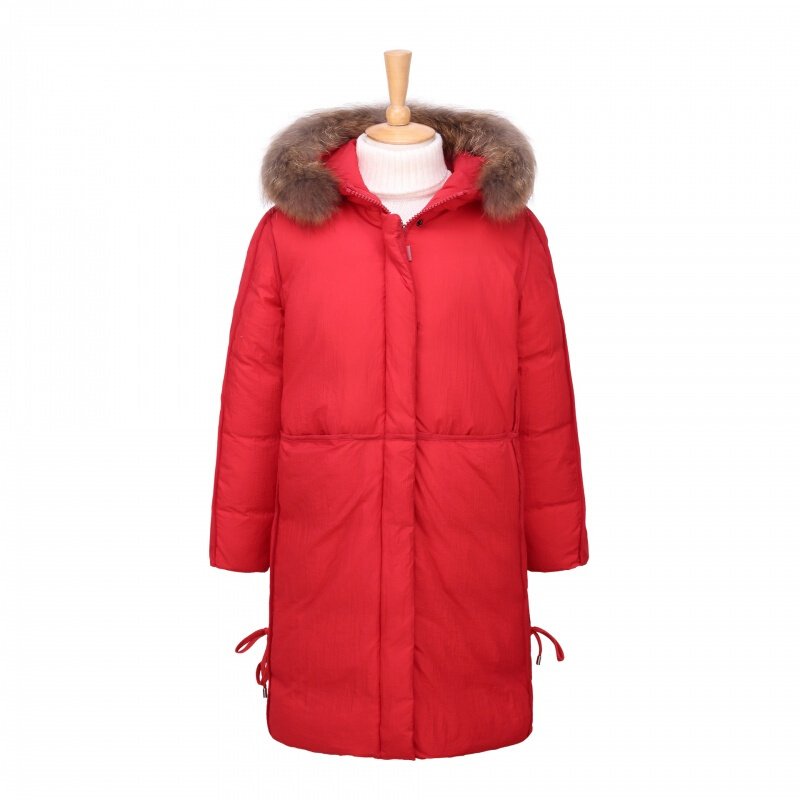 大童加厚中长款羽绒服秋冬保暖学生大量红色140--170/手4件