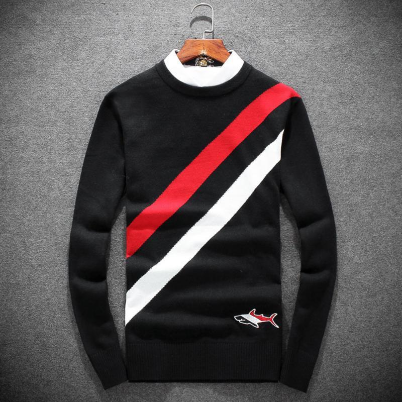 秋冬季新款高领秋冬澳洲羊绒羊毛衫刺绣打底毛衣针织衫 黑色 M