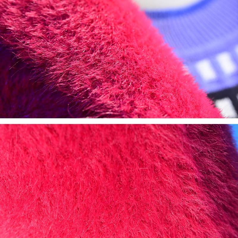 冬新款毛呢外套女中长款加厚长毛貂绒保暖韩版斑马纹口袋外套