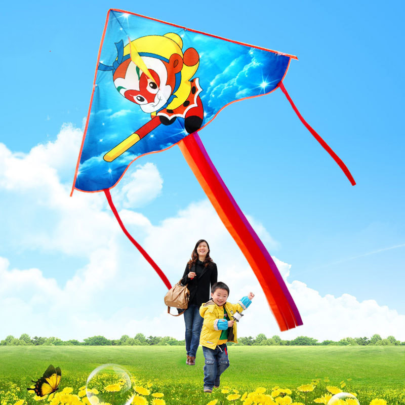 风筝中弯边风筝儿童卡通风筝三角多图案风筝