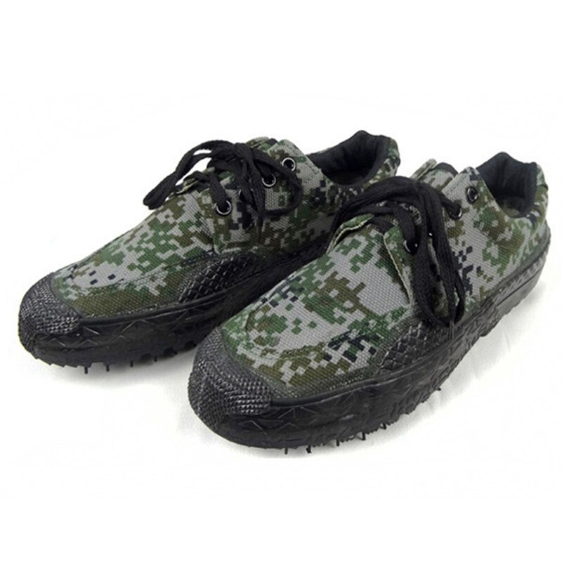迷彩作训鞋登陆训练军训解放军胶鞋07林地数码作训鞋