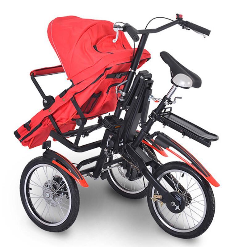 双人三轮母婴车亲子车母子车自行车