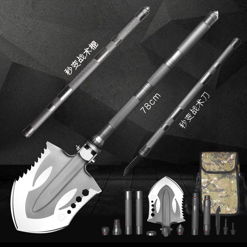 多功能中国工兵铲军工用高碳锰钢折叠铁锹防身兵工铲【价格 图片 品牌