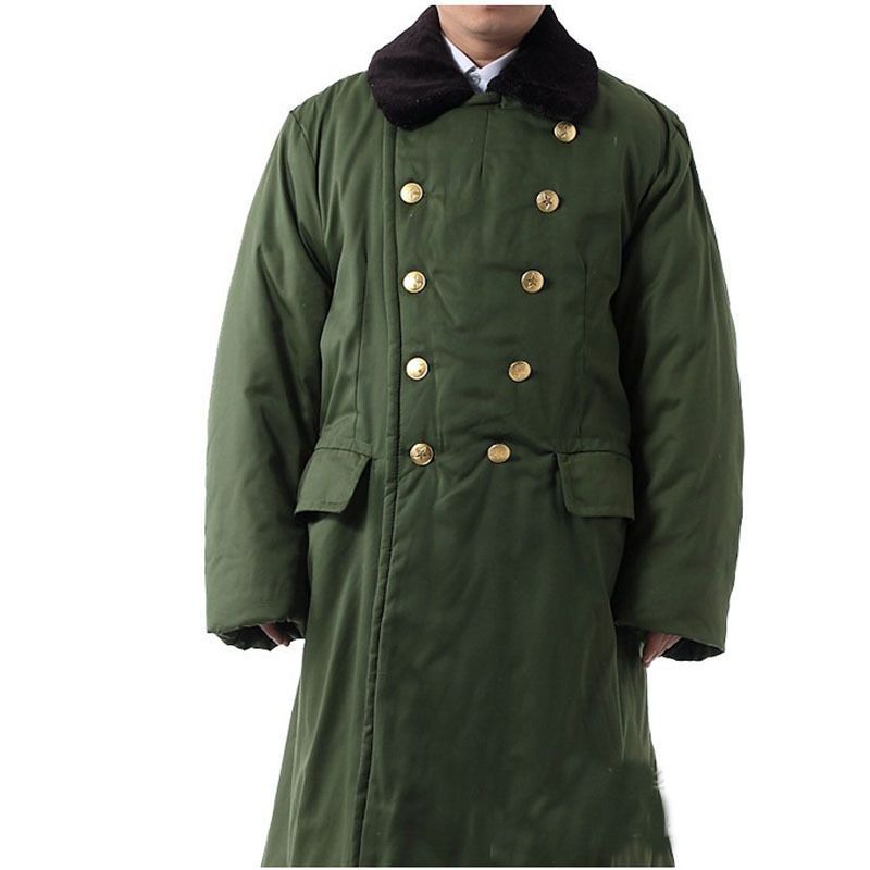 07式户外冬季老式加厚服保安军大衣加长款大衣保暖物业外套3ig00