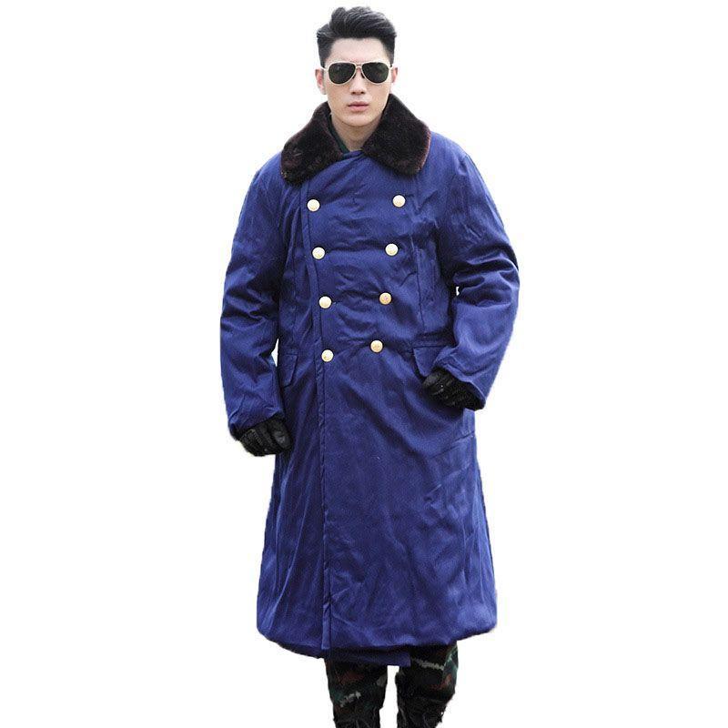 07式男款加厚加长款棉军大衣18269