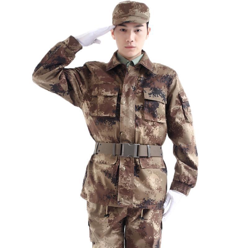 07荒漠迷彩服套装冬季斜纹沙漠作训服民兵训练迷彩服h274v