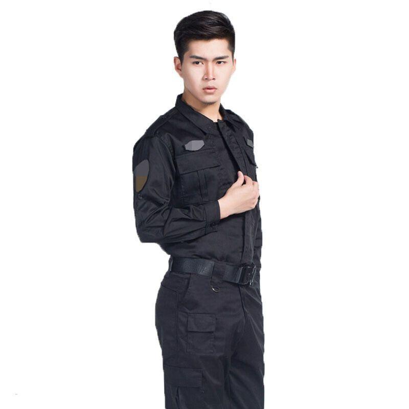 2016新款作训服夏长袖保安服长袖藏蓝色职业装保安夏执勤制服套装61
