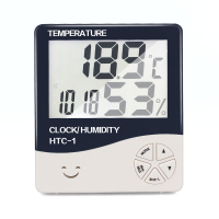 创新者 HTC-1电子数字干湿温度计室内高精度温湿度计家用台式温度表闹钟