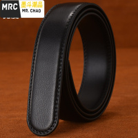 不带头牛皮皮带条自动扣无头皮带真皮男无扣腰带休闲青年潮流裤带  墨斗潮品