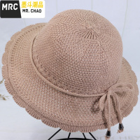 春夏天帽子女奶奶夏凉帽大檐透气妈妈遮阳帽中老年人麻盆帽渔夫帽  墨斗潮品