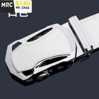 白色皮带男士真皮自动扣腰带年轻人学生青年韩版百搭简约潮人裤带  墨斗潮品