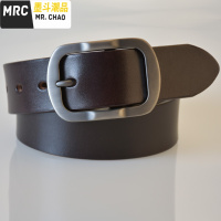 男士皮带真皮针扣头层牛皮中年牛仔裤带休闲青年纯牛皮腰带日子扣  墨斗潮品