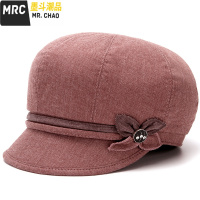 帽子女老年人鸭舌帽薄款时装帽春秋天中年妈妈贝雷帽奶奶布帽透气  墨斗潮品