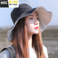 夏季渔夫帽女日系百搭防晒帽防紫外线遮阳帽韩版潮网红大沿太阳帽  墨斗潮品