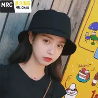 网红ins水桶渔夫帽纯色光板原宿男女情侣日系文艺百搭遮阳帽盆帽  墨斗潮品