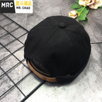 复古雅痞流氓帽男光身百搭休闲瓜皮帽女古代地主帽可调节水手帽潮 墨斗潮品帽子