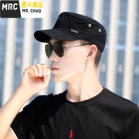 平顶帽子男士四季款式韩版百搭短帽檐鸭舌帽学生小沿棒球帽军帽男  墨斗潮品