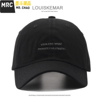 夏天帽子男潮牌鸭舌帽韩版休闲百搭软顶棒球帽潮流遮阳帽女太阳帽  墨斗潮品