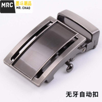 锌合金无牙自动扣手工贴皮扣头无孔无齿皮带头男士休闲腰带头39MM  墨斗潮品