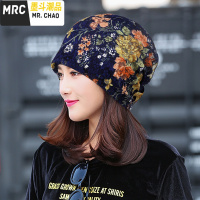 春夏蕾丝包头帽子 薄款月子帽头巾空调帽光头化疗帽女透气堆堆帽  墨斗潮品